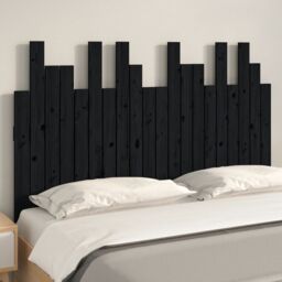 Berkfield Home Wall Headboard Black 127.5x3x80 cm Solid Wood Pine - thumbnail 3