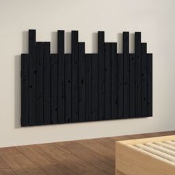 Berkfield Home Wall Headboard Black 127.5x3x80 cm Solid Wood Pine - thumbnail 4