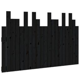 Berkfield Home Wall Headboard Black 127.5x3x80 cm Solid Wood Pine - thumbnail 2
