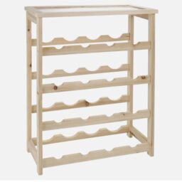 EONLION 16 Bottle Wooden Wine Rack Holder in Beige - thumbnail 3