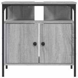 Berkfield Home Bathroom Sink Cabinet Grey Sonoma 60x30x60 cm Engineered Wood - Size: 60 x 30 x 60 cm - thumbnail 5