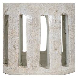 Hill Interiors Tarn Collection Ceramic Candle Holder 24cm x 26cm x 26cm in White - Size: 24 cm x 26 cm x 26 cm - thumbnail 3