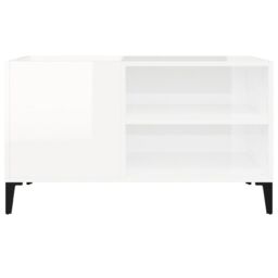 Berkfield Home Record Cabinet High Gloss White 84.5x38x48 cm Engineered Wood - thumbnail 5