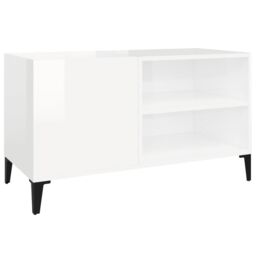 Berkfield Home Record Cabinet High Gloss White 84.5x38x48 cm Engineered Wood - thumbnail 2