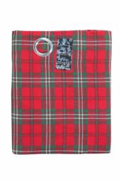 Homescapes Edward Tartan Check Ready Made Eyelet Curtain Pair in Red - Size: 140 cm width x 229 cm drop - thumbnail 3