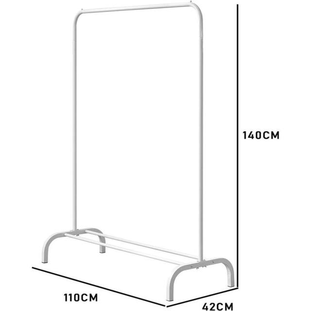 FLAVORA White-Heavy Duty Metal Clothes Rail Stand in White - Size: 500mm - image 1