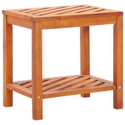 Berkfield Home Side Table Solid Acacia Wood 45x33x45 cm in Brown - Size: 45 x 33 x 45 cm - thumbnail 1