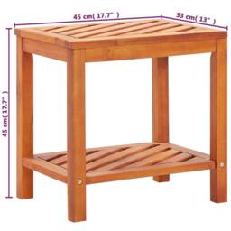 Berkfield Home Side Table Solid Acacia Wood 45x33x45 cm in Brown - Size: 45 x 33 x 45 cm - thumbnail 6