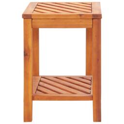 Berkfield Home Side Table Solid Acacia Wood 45x33x45 cm in Brown - Size: 45 x 33 x 45 cm - thumbnail 3