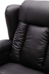 More4Homes Caesar 3 Seater Manual High Back Bonded Leather Recliner Sofa in Black - thumbnail 4