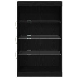 Berkfield Home Sideboard with LED Lights Black Oak 60, 5x37x100 cm - Size: 5 x 37 x 100 cm - thumbnail 5