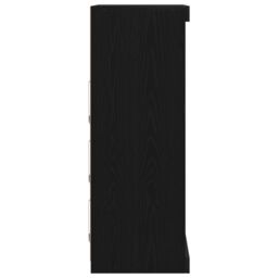 Berkfield Home Sideboard with LED Lights Black Oak 60, 5x37x100 cm - Size: 5 x 37 x 100 cm - thumbnail 6