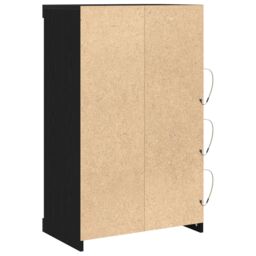Berkfield Home Sideboard with LED Lights Black Oak 60, 5x37x100 cm - Size: 5 x 37 x 100 cm - thumbnail 7