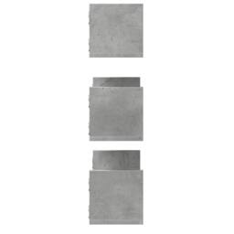 Berkfield Home Wall Shelves 3 pcs Concrete Grey 80x18x18 cm Engineered Wood - Size: 80 x 18 x 18 cm - thumbnail 5