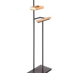 Wyld and Coco Coat Rack Black Steel with Fir Shelves 118 cm - thumbnail 2