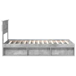 Berkfield Home Bed Frame with Headboard Concerte 90 x 200 cm Solid Pine Wood in Grey - thumbnail 8
