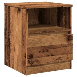 Berkfield Home Bedside Cabinets 2 pcs Old Wood 40x40x50 cm Engineered Wood in Brown - Size: 40 x 40 x 50 cm - thumbnail 5