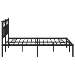 Berkfield Home Metal Bed Frame with Headboard Black 160x200 cm - thumbnail 6