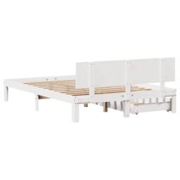 Berkfield Home Bed Frame with Drawers without Mattress White 120x200 cm - Size: Small Double - thumbnail 6