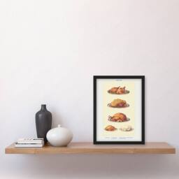 Artery8 Mrs Beeton Household Management Poultry Dishes Framed Wall Art Print in Yellow - Size: A3 - thumbnail 2