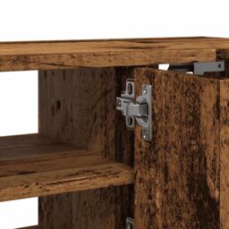 Berkfield Home Wall Cabinet Old Wood 101x30x29 cm Engineered Wood in Brown - Size: 101 x 30 x 29 cm - thumbnail 7