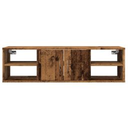 Berkfield Home Wall Cabinet Old Wood 101x30x29 cm Engineered Wood in Brown - Size: 101 x 30 x 29 cm - thumbnail 4
