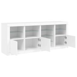 Berkfield Home Sideboard with LED Lights White 164x37x67 cm - Size: 164 x 37 x 67 cm - thumbnail 6