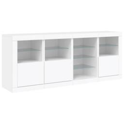 Berkfield Home Sideboard with LED Lights White 164x37x67 cm - Size: 164 x 37 x 67 cm - thumbnail 5