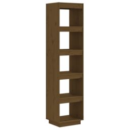 Berkfield Home Book Cabinet/Room Divider Honey Brown 40x35x167 cm Solid Wood Pine - Size: 40 x 35 x 167 cm - thumbnail 2