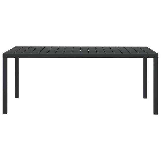 Berkfield Home Garden Table Black 185x90x74 cm Aluminium & WPC - Size: 185 x 90 x 74 cm - image 1