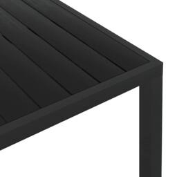 Berkfield Home Garden Table Black 185x90x74 cm Aluminium & WPC - Size: 185 x 90 x 74 cm - thumbnail 4