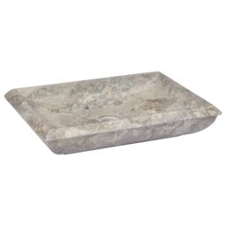 Berkfield Home Sink Grey 50x35x10 cm Marble - Size: 50 x 35 x 10 cm