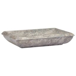 Berkfield Home Sink Grey 50x35x10 cm Marble - Size: 50 x 35 x 10 cm - thumbnail 2
