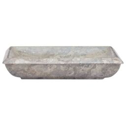 Berkfield Home Sink Grey 50x35x10 cm Marble - Size: 50 x 35 x 10 cm - thumbnail 3