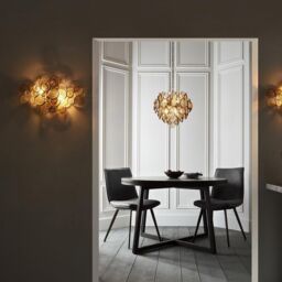 Netlighting 'CARBONIA' Stylish Dimmable Indoor 6 Light Glass Ceiling Pendant in Gold - thumbnail 2