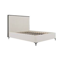 Lemon Pavilion Furniture Berkeley Double Bed Frame (Pack of 2) - Velvet/Metal in Beige - thumbnail 1