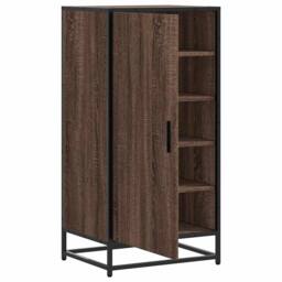 Berkfield Home Shoe Rack Brown Oak 48x38x97.5 cm Engineered Wood - thumbnail 5