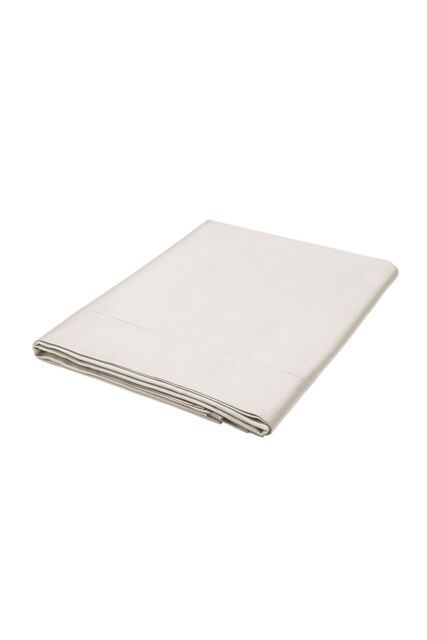 1951 'Luxury 600 Thread Count' Egyptian Cotton Flat Sheet in Light Beige - Size: Single Flat - image 1