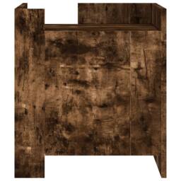 Berkfield Home Bedside Cabinet Smoked Oak 45x50x50 cm Engineered Wood in Brown - Size: 45 x 50 x 50 cm - thumbnail 4