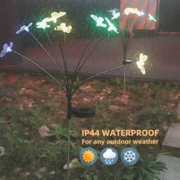 Bright Zeal Set of 4 30cm Solar LED Firefly Garden Lights with Flexible Stakes - thumbnail 3