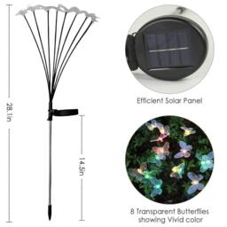 Bright Zeal Set of 4 30cm Solar LED Firefly Garden Lights with Flexible Stakes - thumbnail 6