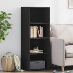 Berkfield Home Highboard Black 45x41x124 cm Engineered Wood - Size: 45 x 41 x 124 cm - thumbnail 2