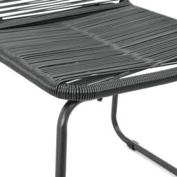 Berkfield Home Durable 3 Piece Garden Dining Set PVC Rattan Black - thumbnail 6