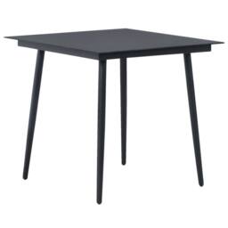 Berkfield Home Durable 3 Piece Garden Dining Set PVC Rattan Black