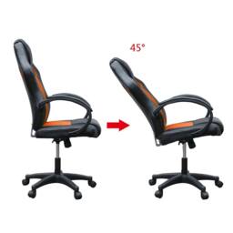 Hinsinc Orange-Office Chair Ergonomic Desk Chair in Orange - Size: 0.6m2 - thumbnail 2