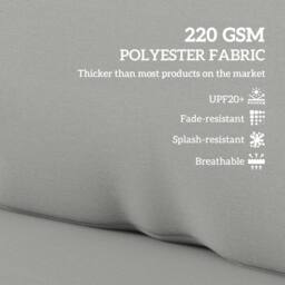 OUTSUNNY 2 Seat Pallet Cushions 20cm Thick Outdoor Seat Pads, Light Grey - thumbnail 5