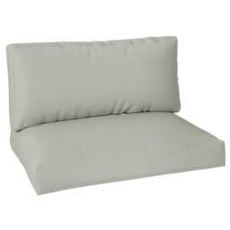 OUTSUNNY 2 Seat Pallet Cushions 20cm Thick Outdoor Seat Pads, Light Grey - thumbnail 2