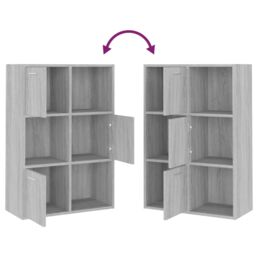 Berkfield Home Storage Cabinet Grey Sonoma 60x29.5x90 cm - thumbnail 5