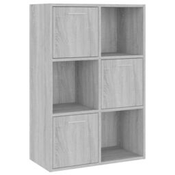 Berkfield Home Storage Cabinet Grey Sonoma 60x29.5x90 cm - thumbnail 2
