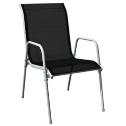 Berkfield Home 5 Piece Outdoor Dining Set Steel Black in Grey - thumbnail 6